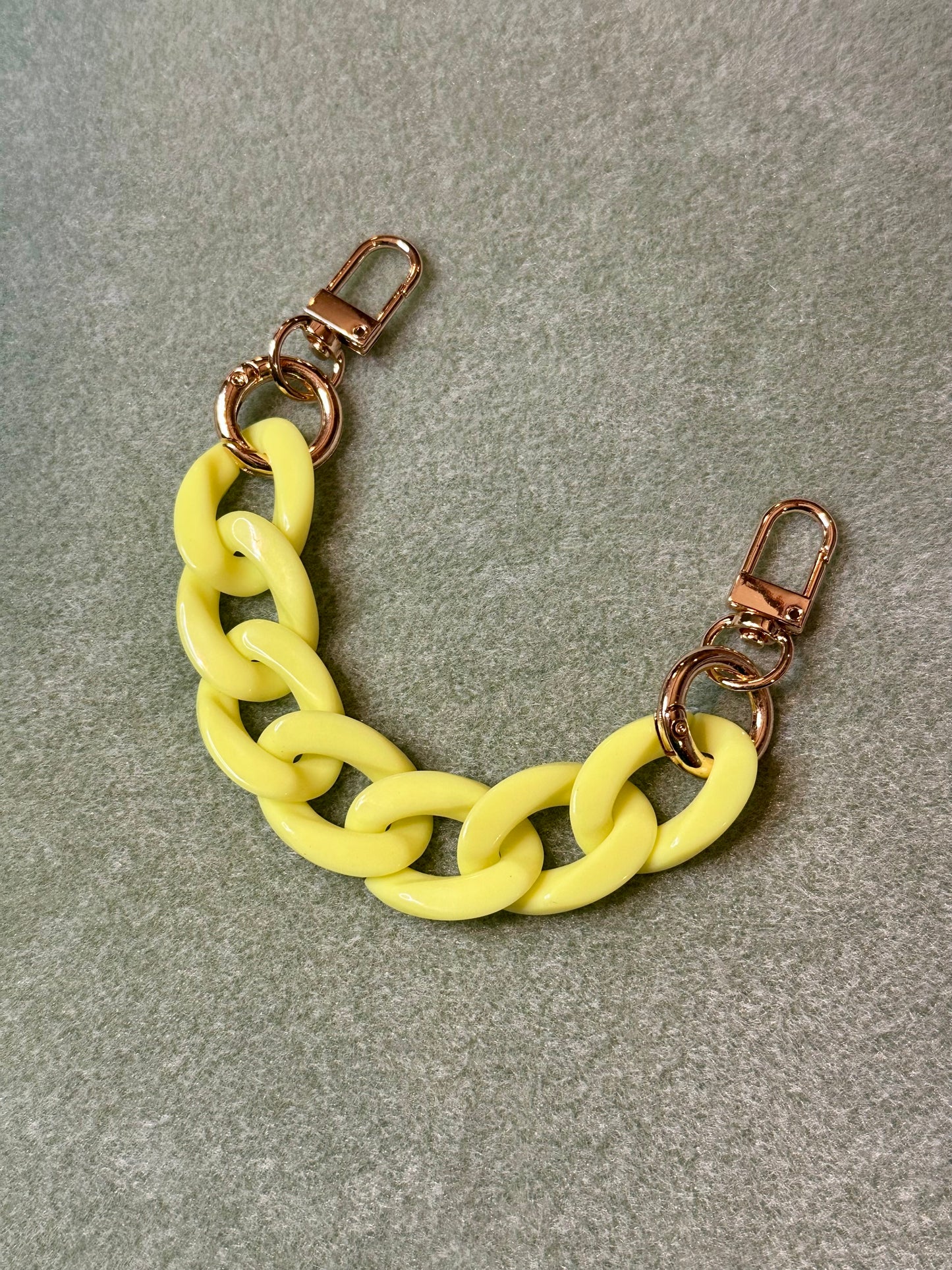 Neon Yellow Acrylic Chain Strap
