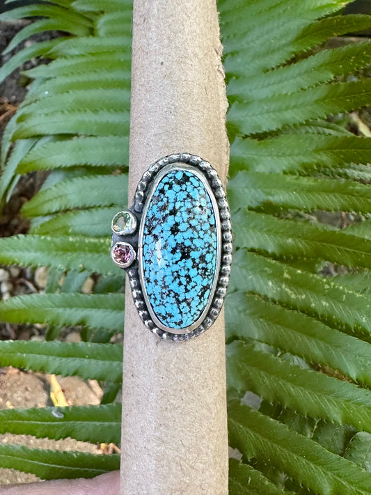 Kingman Turquoise with Tourmaline