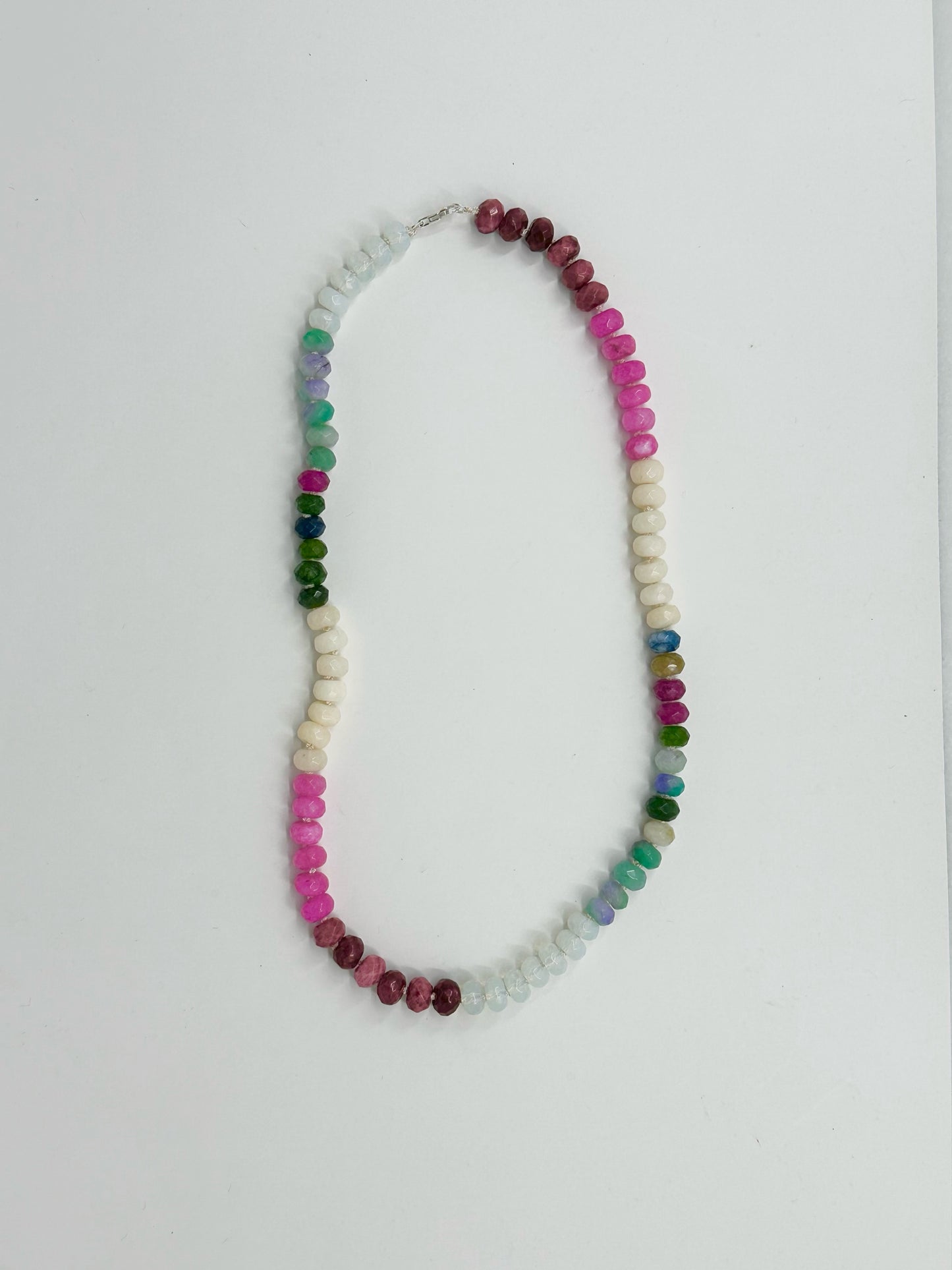 Dyed Jade Rondelle Greens, Pinks, Whites