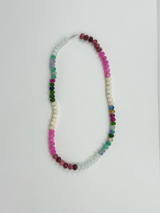 Dyed Jade Rondelle Greens, Pinks, Whites