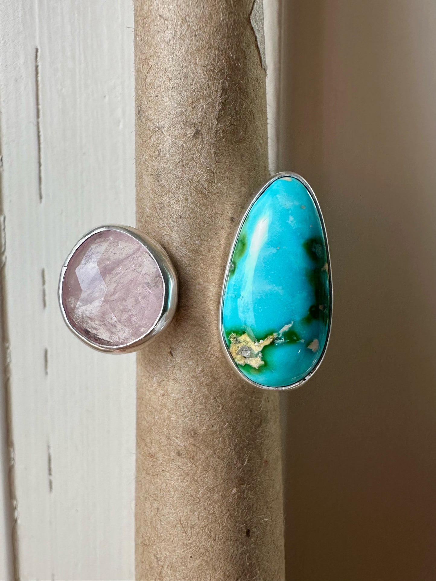 Sonoran Gold Turquoise & Pink Morganite Ring