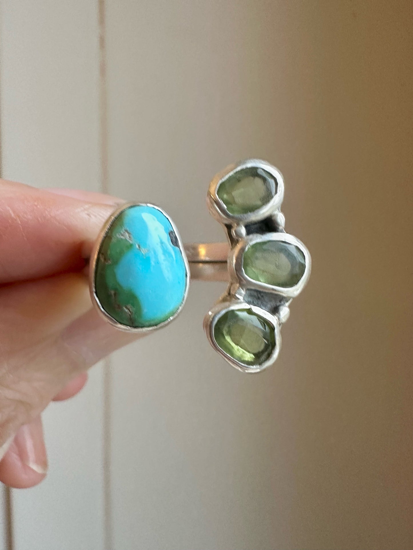Sonoran Gold Turquoise & Peridot Ring