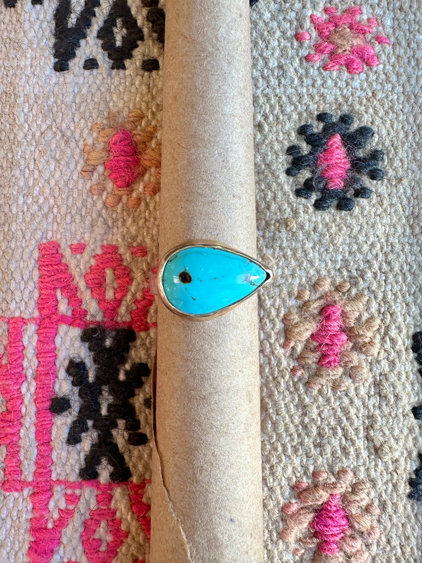 Turquoise in 14k Bezel