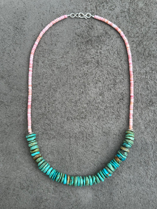 Mina Maria Turquoise & Pink Conch Necklace