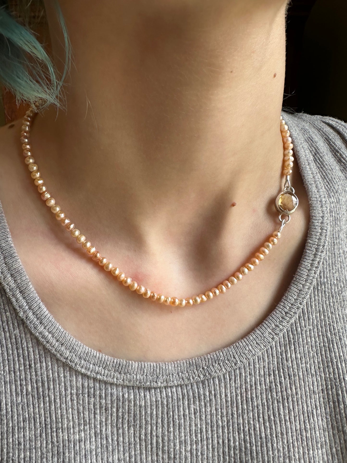 Fresh Water Pearl with Citrine