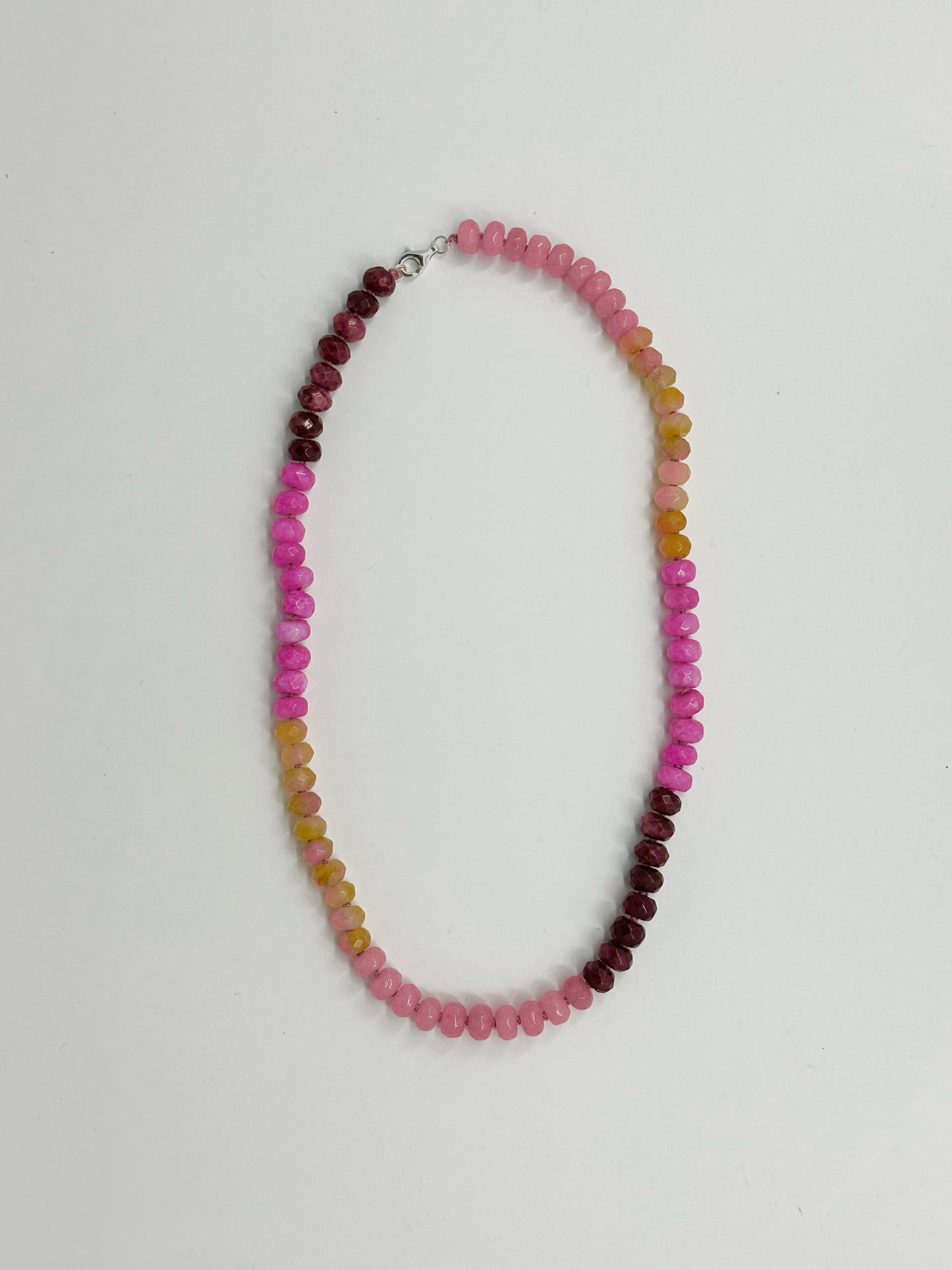 Dyed Jade Rondelle Pinks