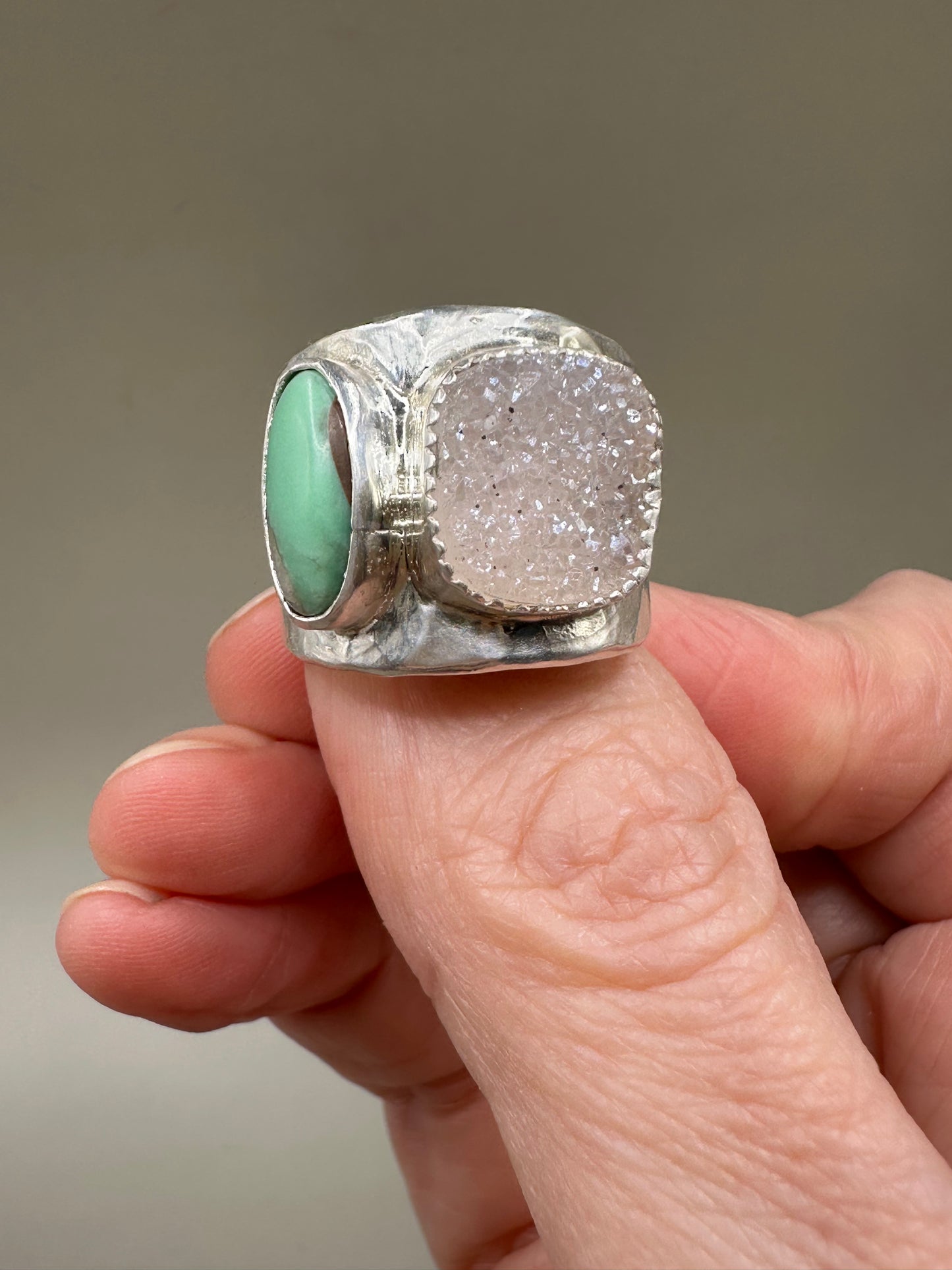 Drusy and Turquoise cigar band