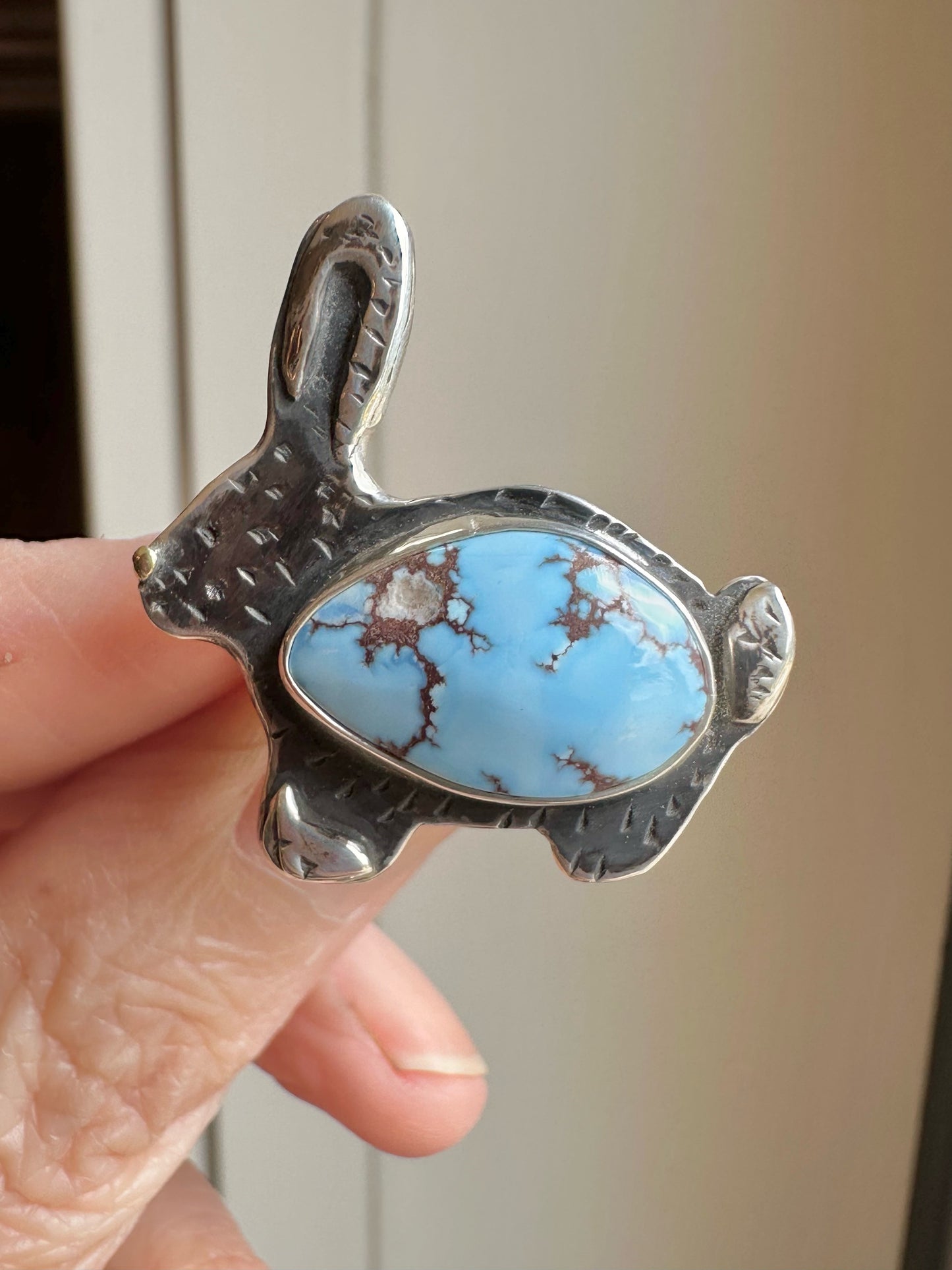 Golden Hills Turquoise Rabbit Sky Ring