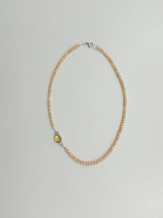 Fresh Water Pearl with Citrine