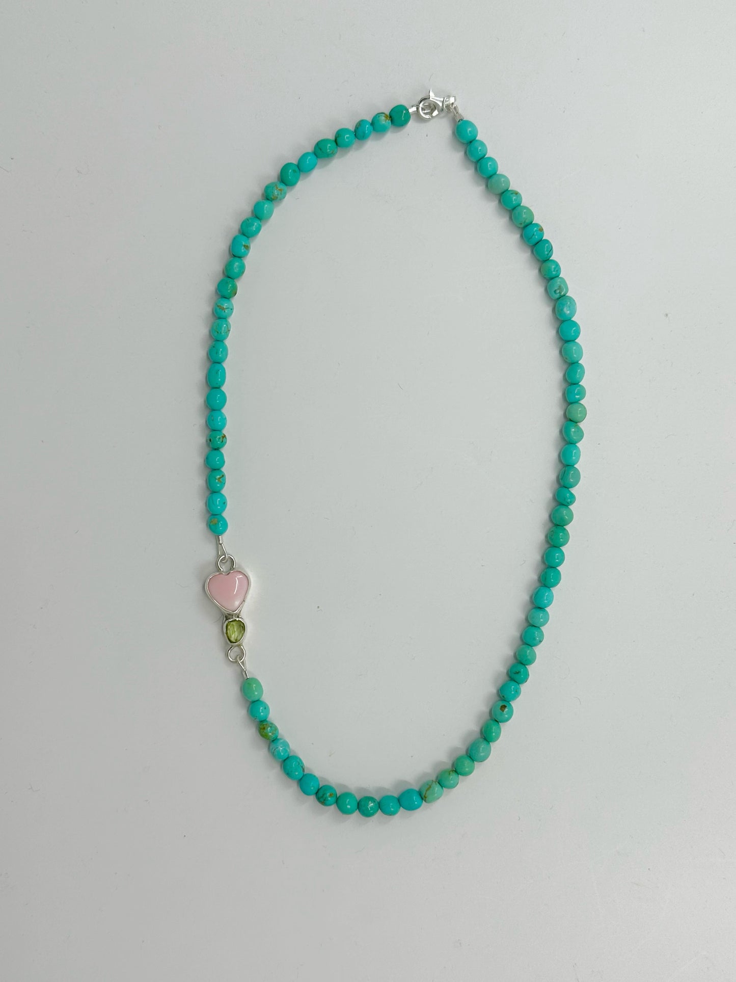 Sonoran Gold Turquoise with Pink Conch and Peridot